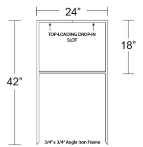Details of 18" x 24" Drop In H Frames