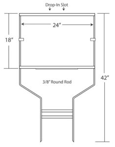 18" x 24" Drop-In Round Rod Frames