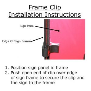 Instructions for Installing Frame Clips