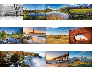 Landscapes Appointment Calendars Monthly Scenes