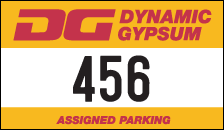 White Vinyl Custom Parking Permit