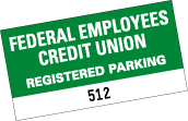 White Vinyl Parking Permits