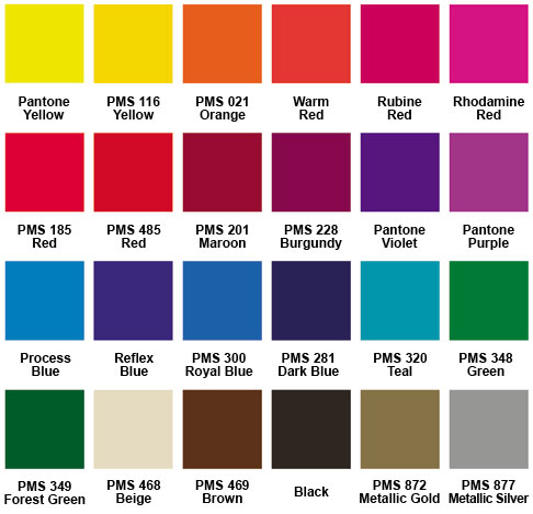 Hand Fan Color Chart