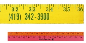 Wooden Rulers and Yardsticks - Custom Imprinted Fluorescent Finish Yard Stick