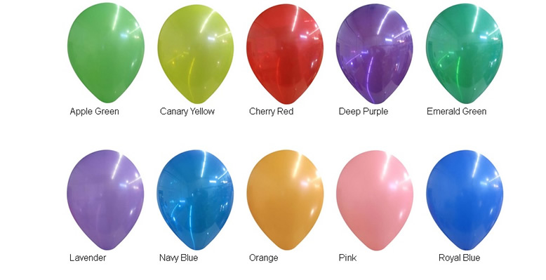 14-inch Decorator Latex Balloon Colors
