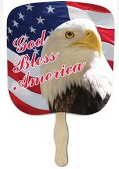 God Bless America Patriotic Hand Fan