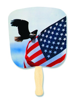 Eagle and Flag Patriotic Hand Fan