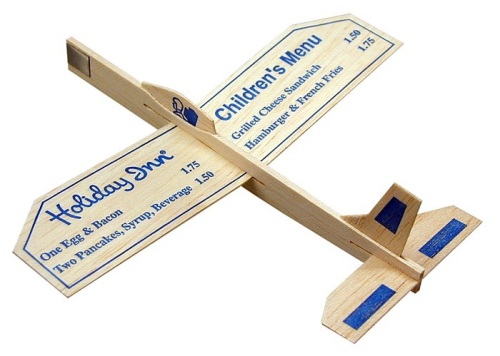 9-inch Balsa Wooden Airplanes with custom imprint